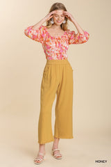 Fray Hem Pant with Pockets