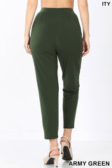 PLEATED WAIST POCKET PANTS