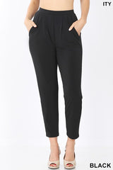 PLEATED WAIST POCKET PANTS