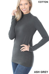 LONG SLEEVE MOCK NECK TOP