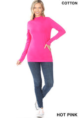 LONG SLEEVE MOCK NECK TOP