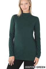 LONG SLEEVE MOCK NECK TOP
