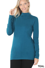 LONG SLEEVE MOCK NECK TOP