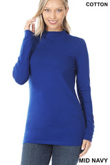 LONG SLEEVE MOCK NECK TOP