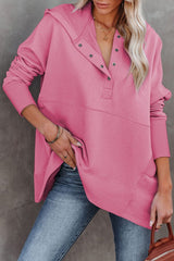 BATWING POCKET HENLEY HOODIE
