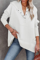 BATWING POCKET HENLEY HOODIE