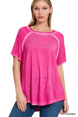 Washed Raglan Top