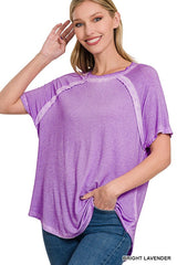 Washed Raglan Top