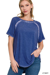 Washed Raglan Top