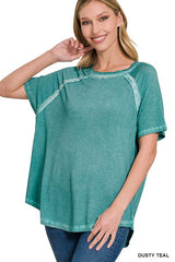 Washed Raglan Top
