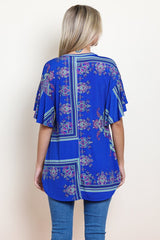 Flutter Sleeve Wallpaper Print Top