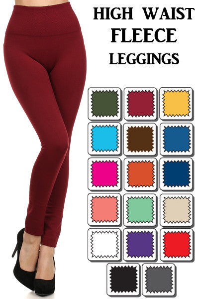 Fleece Tummy Control Leggings – Encore Upscale Boutique