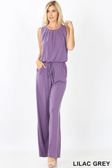 Sleeveless Jumpsuit with Pocket