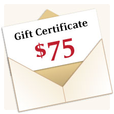 $75 GIFT CERTIFICATE
