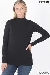 LONG SLEEVE MOCK NECK TOP