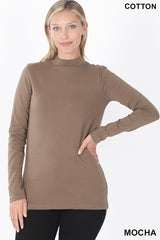 LONG SLEEVE MOCK NECK TOP
