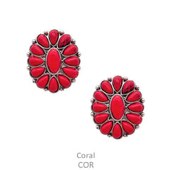 Squash Blossom Stud Earrings