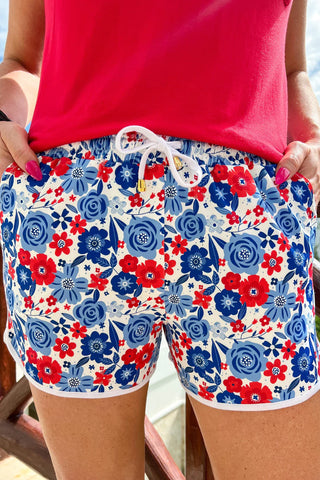 Liberty Floral Drawstring Shorts